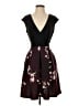 Assorted Brands Floral Burgundy Cocktail Dress Size 2 - photo 1