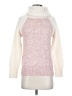 ModCloth Color Block Pink Turtleneck Sweater Size XXS - photo 1