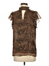 FSL Apparel 100% Polyester Animal Print Brown Sleeveless Blouse Size S - photo 1