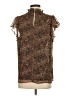 FSL Apparel 100% Polyester Animal Print Brown Sleeveless Blouse Size S - photo 2