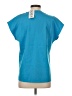 Wanna B Color Block Teal Short Sleeve Blouse Size S - photo 2