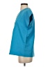Wanna B Color Block Teal Short Sleeve Blouse Size S - photo 5