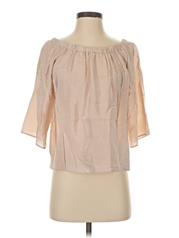 Amanda Uprichard 3/4 Sleeve Silk Top (view 1)