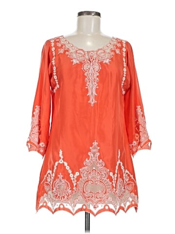 Yoana Baraschi 3/4 Sleeve Silk Top (view 1)