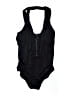 Unbranded Solid Black One Piece Swimsuit Size 8 - photo 1