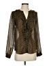 Ann Taylor LOFT 100% Polyester Brown Long Sleeve Blouse Size XS - photo 1