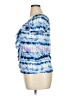 AB Studio 100% Polyester Tie-dye Blue Short Sleeve Top Size XL - photo 5