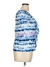 AB Studio 100% Polyester Tie-dye Blue Short Sleeve Top Size XL - photo 4