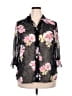 Gloria Lance Floral Black 3/4 Sleeve Blouse Size 2X - photo 1