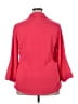 Ashley Blue 100% Polyester Red 3/4 Sleeve Blouse Size 3X - photo 2