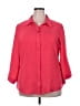 Ashley Blue 100% Polyester Red 3/4 Sleeve Blouse Size 3X - photo 1