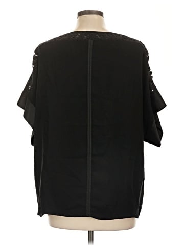 Lafayette 148 New York Short Sleeve Silk Top (view 2)