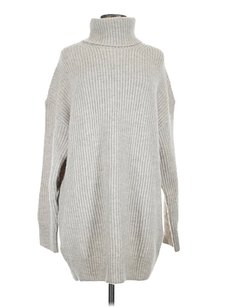 Mng Turtleneck Sweater In Gray