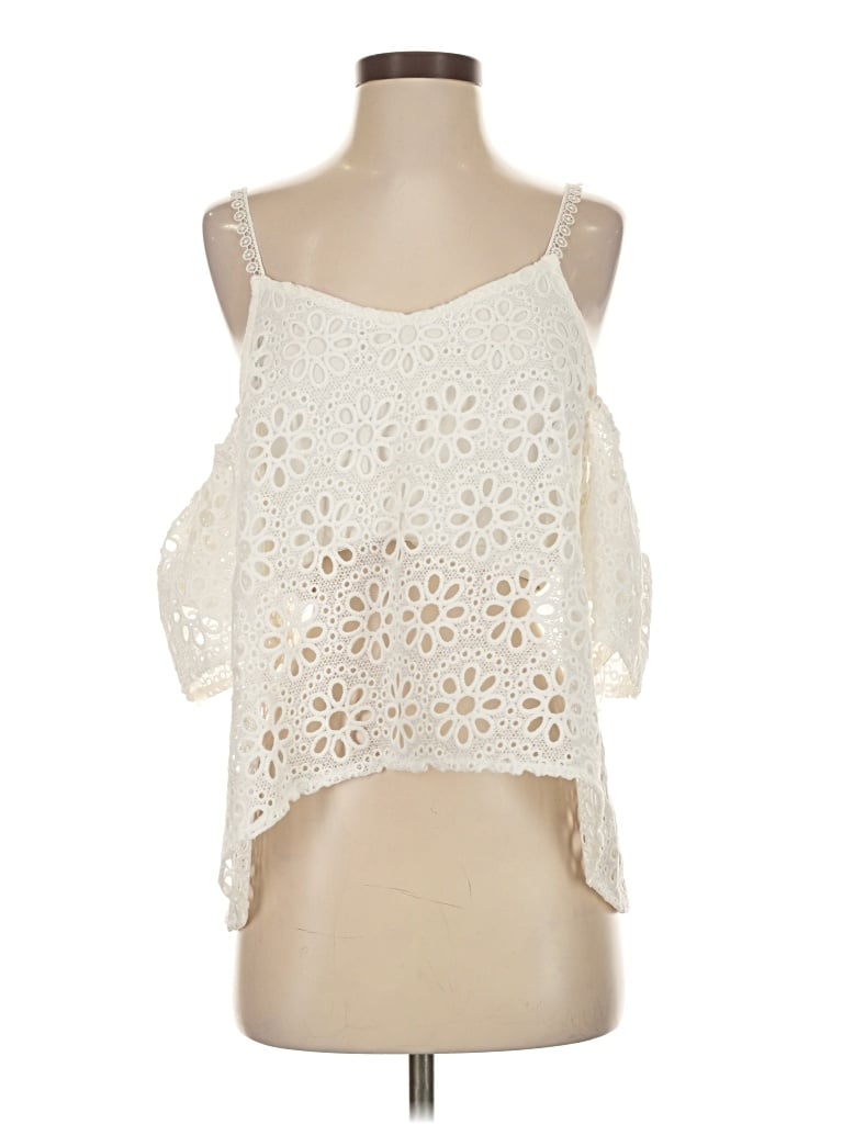 Pre-owned Jack Sleeveless Blouse In White