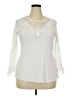 Unbranded 100% Polyester Ivory White Long Sleeve Blouse Size XXL - photo 1