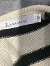 Anrabess Stripes Ivory Turtleneck Sweater Size M - photo 7