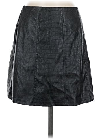 Alya Faux Leather Skirt (view 1)