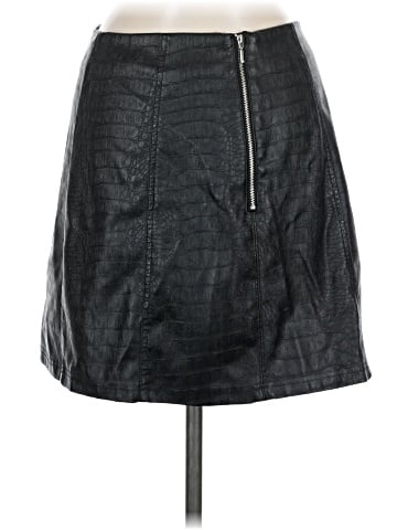 Alya Faux Leather Skirt (view 2)