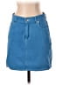 Ganni Solid Blue Denim Skirt Size 36 waist - photo 1