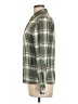 Francesca's Plaid Green Long Sleeve Button-Down Shirt Size M - photo 5
