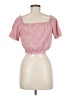 Shein 100% Polyester Pink Short Sleeve Blouse Size 8 - 10 - photo 2
