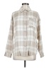 Z Supply Plaid Tan Long Sleeve Button-Down Shirt Size M - photo 1