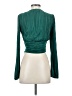 Lulus 100% Polyester Green Long Sleeve Blouse Size S - photo 2