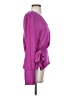 Atlein Collective 100% Polyester Purple Long Sleeve Blouse Size 4 - photo 4