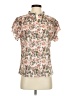 Unbranded 100% Polyester Floral Ivory Short Sleeve Blouse Size S - photo 1