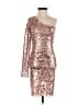 BCBGMAXAZRIA Metallic Silver Pink Cocktail Dress Size XXS - photo 1