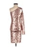BCBGMAXAZRIA Metallic Silver Pink Cocktail Dress Size XXS - photo 2