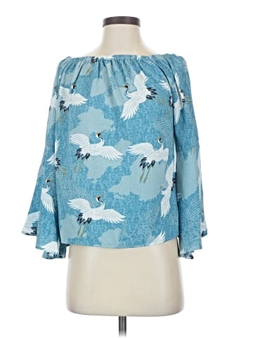 Just Fab 3/4 Sleeve Blouse (view 2)