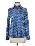 Zara Print Blue Long Sleeve Blouse Size XS - photo 1
