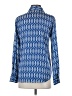 Zara Print Blue Long Sleeve Blouse Size XS - photo 2