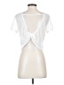 Shein 100% Polyester White Short Sleeve T-Shirt Size 4 - photo 2
