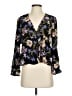 Jaase 100% Rayon Floral Black 3/4 Sleeve Blouse Size S - photo 1