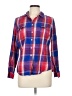 Old Navy 100% Cotton Plaid Red Long Sleeve Button-Down Shirt Size L - photo 1