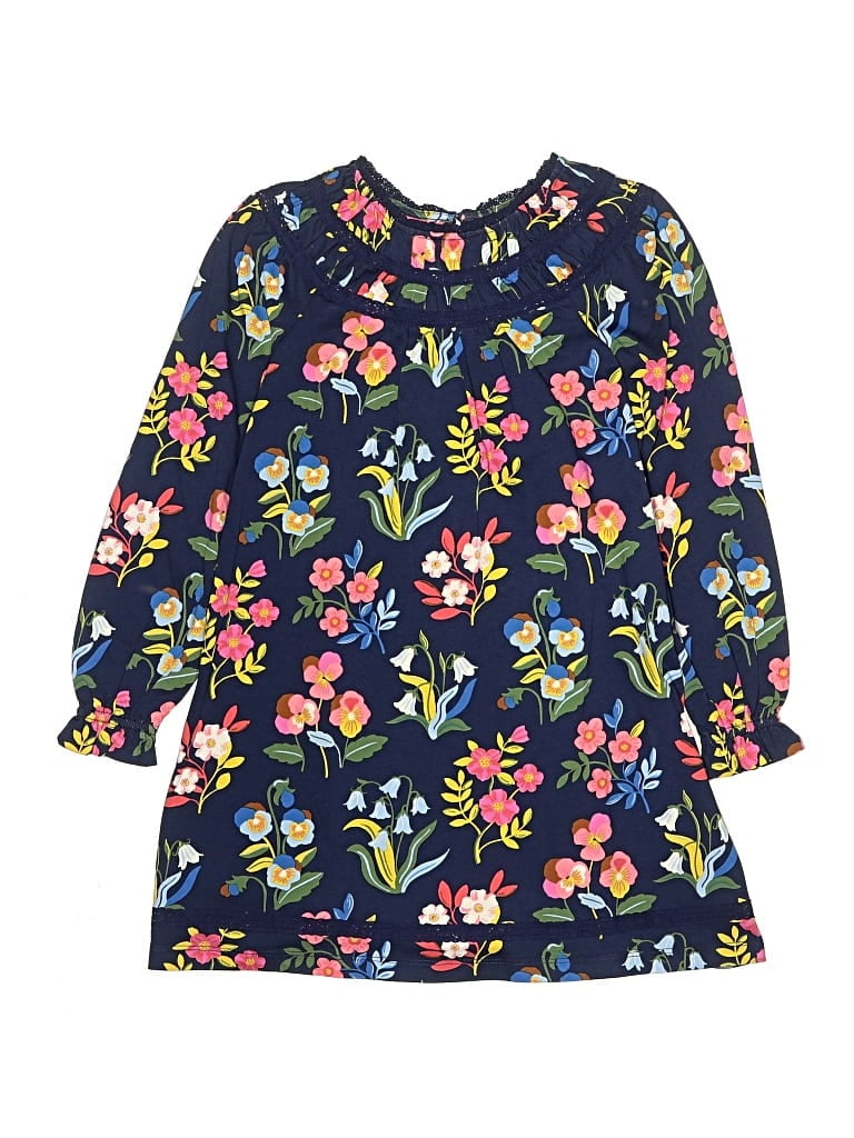 Pre-owned Mini Boden Kids' Dress In Blue