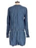 Ann Taylor LOFT 100% Lyocell Chevron-herringbone Blue Romper Size M - photo 2