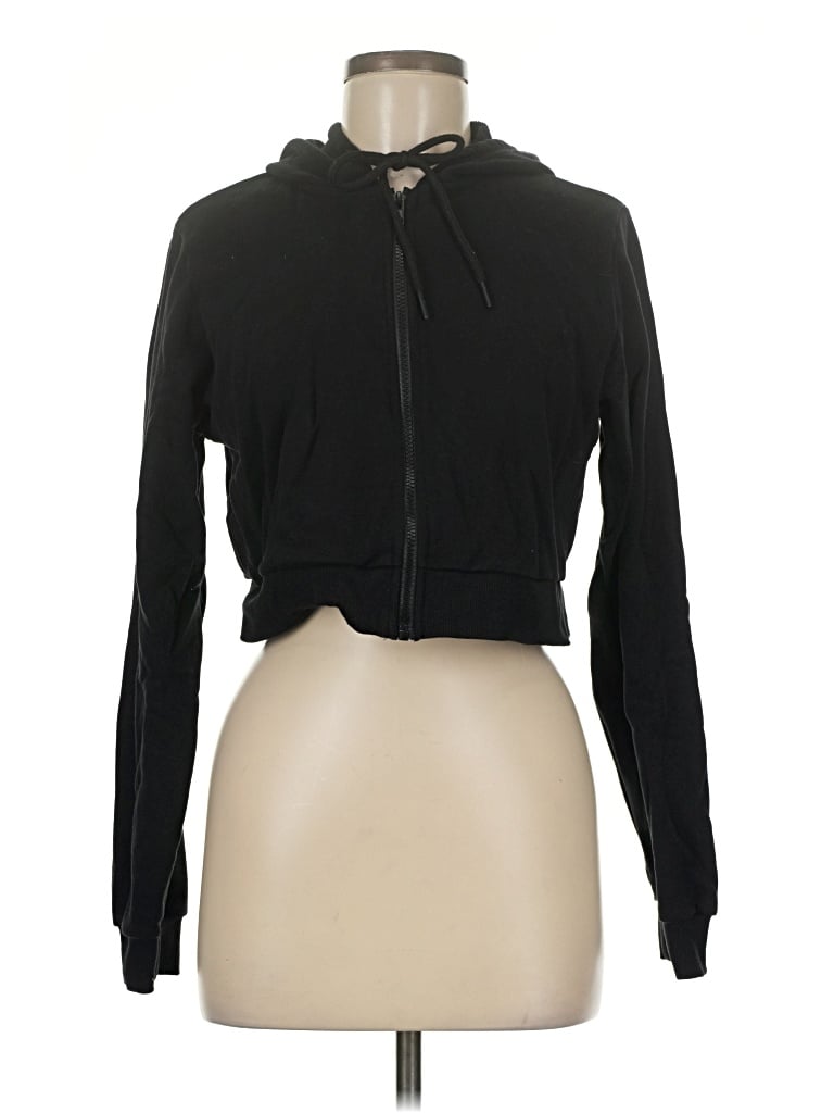 Pre-owned Kittenish Zip Up Hoodie In Black