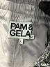 Pam & Gela 100% Polyester Metallic Silver Shorts Size L - photo 3