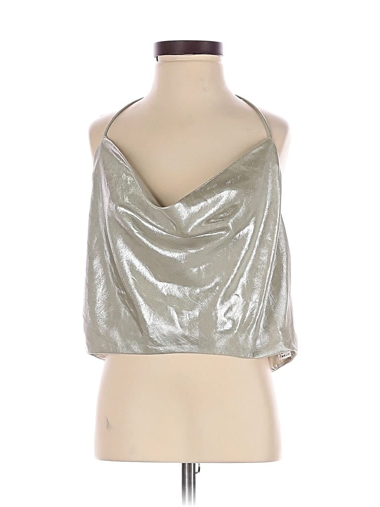 Zara Sleeveless Blouse In Gray
