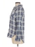 Love Notes 100% Cotton Plaid Blue Long Sleeve Button-Down Shirt Size M - photo 5