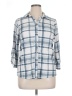 Cure Plaid Blue 3/4 Sleeve Blouse Size XL - photo 1