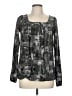 Daisy Fuentes Gray Long Sleeve Blouse Size M - photo 1