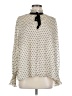 Max Studio 100% Polyester Polka Dots Ivory Long Sleeve Blouse Size M - photo 1