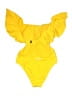 Buru Solid Yellow One Piece Swimsuit Size XS - P - photo 2