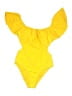 Buru Solid Yellow One Piece Swimsuit Size XS - P - photo 1
