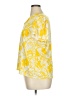 Susan Graver Print Yellow Short Sleeve Blouse Size XL - photo 5