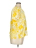 Susan Graver Print Yellow Short Sleeve Blouse Size XL - photo 4